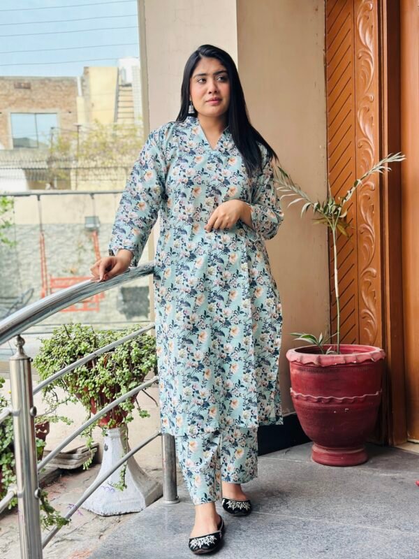 Blue Printed Lawn - Image 3