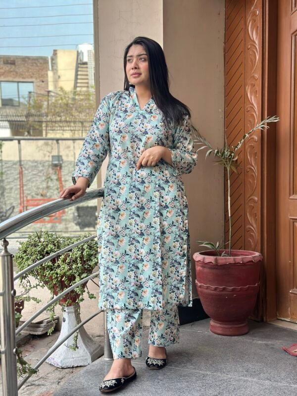 Blue Printed Lawn - Image 2
